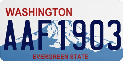 WA license plate AAF1903