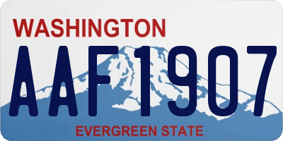 WA license plate AAF1907