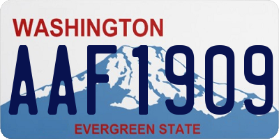 WA license plate AAF1909