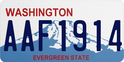 WA license plate AAF1914
