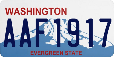 WA license plate AAF1917