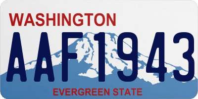 WA license plate AAF1943