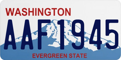 WA license plate AAF1945
