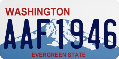 WA license plate AAF1946