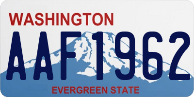 WA license plate AAF1962