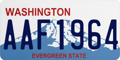 WA license plate AAF1964