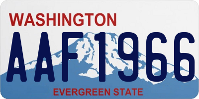 WA license plate AAF1966