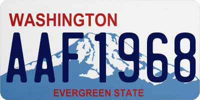 WA license plate AAF1968