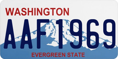 WA license plate AAF1969