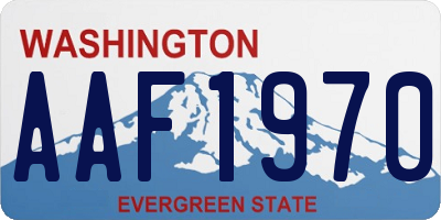 WA license plate AAF1970