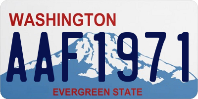 WA license plate AAF1971