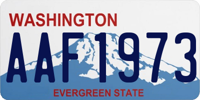 WA license plate AAF1973