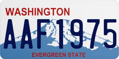 WA license plate AAF1975