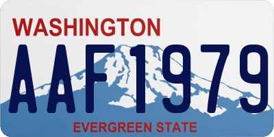 WA license plate AAF1979