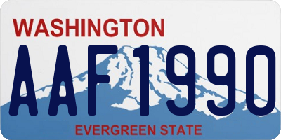 WA license plate AAF1990