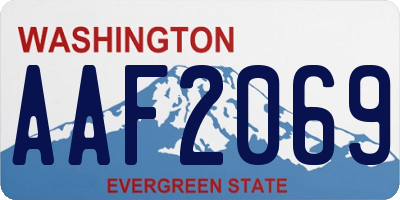 WA license plate AAF2069