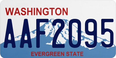 WA license plate AAF2095