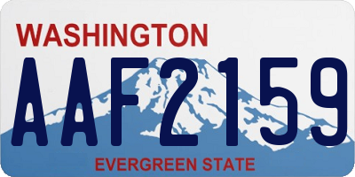 WA license plate AAF2159