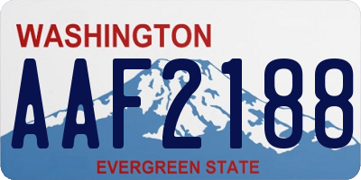 WA license plate AAF2188