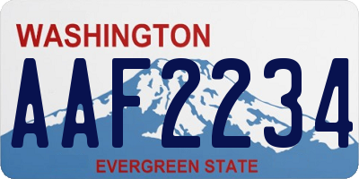 WA license plate AAF2234