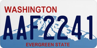 WA license plate AAF2241