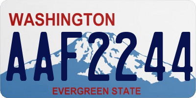 WA license plate AAF2244