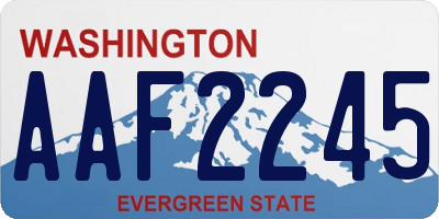 WA license plate AAF2245