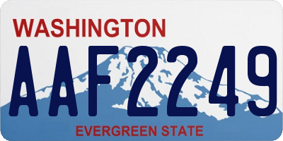 WA license plate AAF2249