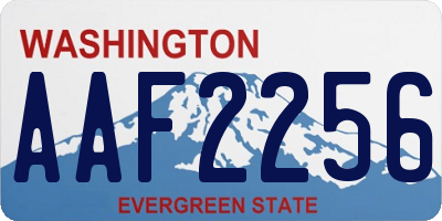 WA license plate AAF2256