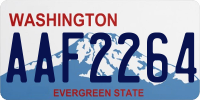 WA license plate AAF2264
