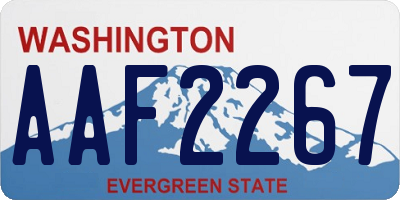 WA license plate AAF2267
