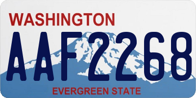 WA license plate AAF2268