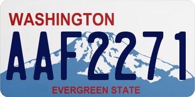 WA license plate AAF2271
