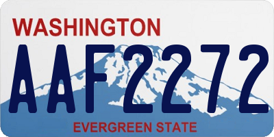 WA license plate AAF2272