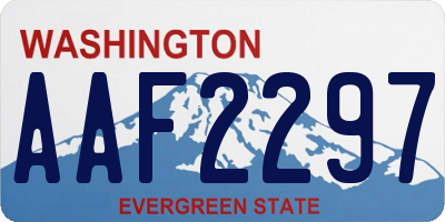 WA license plate AAF2297