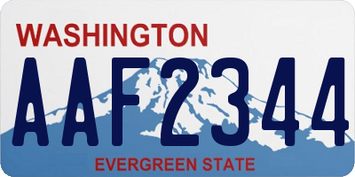 WA license plate AAF2344