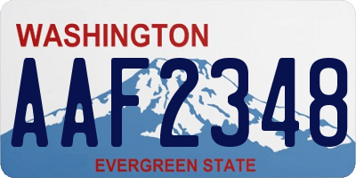 WA license plate AAF2348