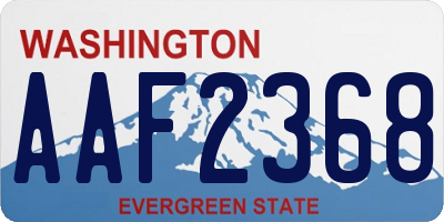 WA license plate AAF2368