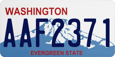 WA license plate AAF2371