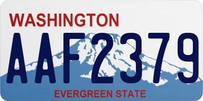 WA license plate AAF2379