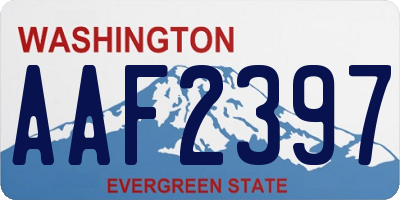 WA license plate AAF2397