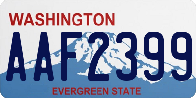 WA license plate AAF2399