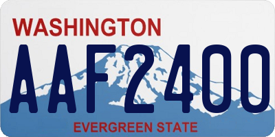 WA license plate AAF2400