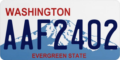 WA license plate AAF2402