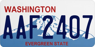 WA license plate AAF2407