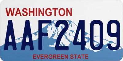 WA license plate AAF2409