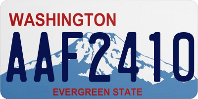 WA license plate AAF2410