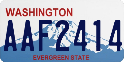 WA license plate AAF2414