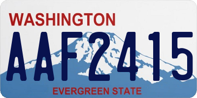 WA license plate AAF2415