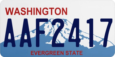 WA license plate AAF2417